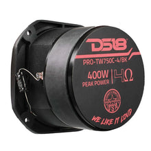 Load image into Gallery viewer, DS18 4in Super Bullet Tweeter 200 Watts RMS 1.5in Titanium Vc 4 ohm Black - Back View