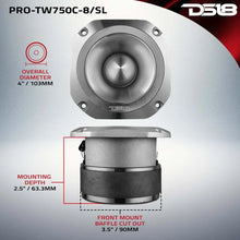Load image into Gallery viewer, DS18 4in Super Bullet Tweeter 200 Watts RMS 1.5in Titanium Vc 8 ohm Silver - Additional View 7