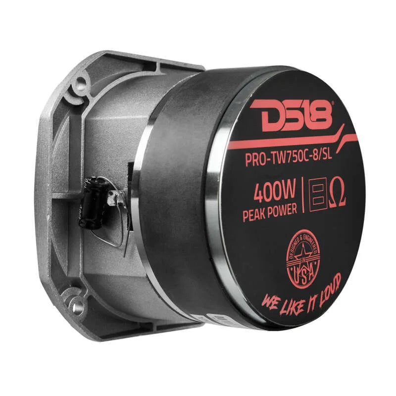 DS18 4in Super Bullet Tweeter 200 Watts RMS 1.5in Titanium Vc 8 ohm Silver - Additional View 10