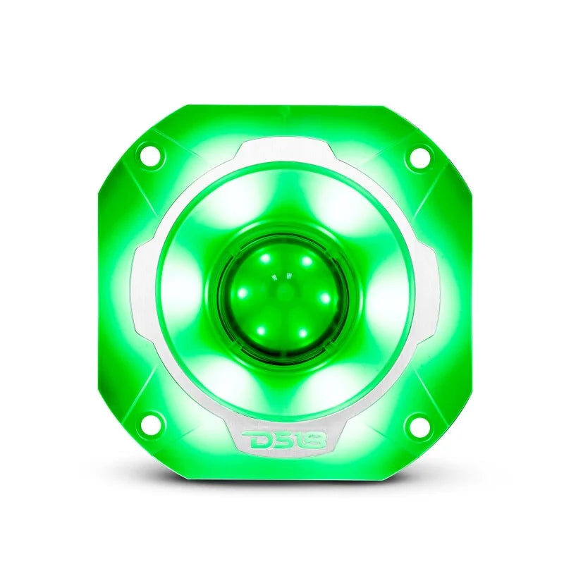 DS18 4in Super Bullet Tweeter 250 Watts RMS 1.5in Titanium Vc 4 ohm RGB LED Lights - Side View