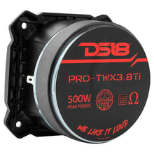 Load image into Gallery viewer, DS18 4in Super Bullet Tweeter 250 Watts RMS 1.5in Titanium Vc 8 ohm - Back View