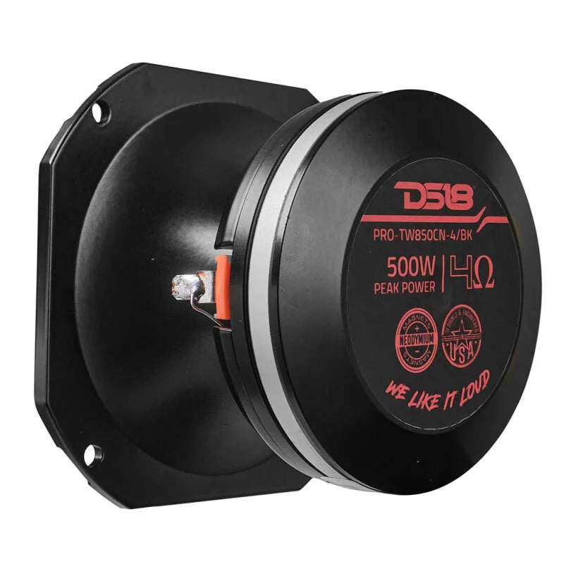 DS18 4in Super Bullet Tweeter Neodymium 250 Watts RMS 1.5in PEI Vc 4 ohm Black - Additional View 11