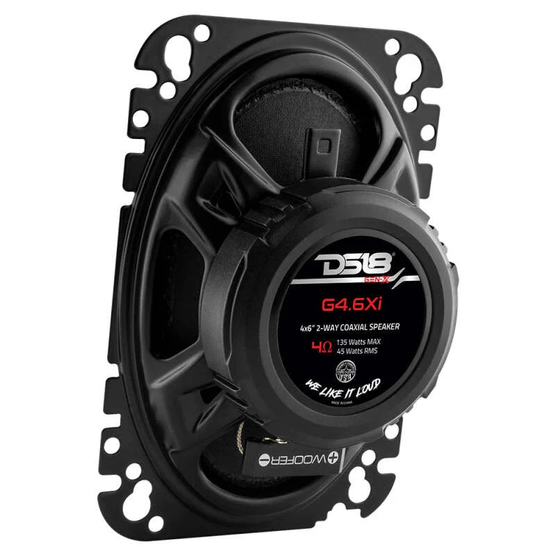 DS18 4x6in 45 Watts RMS 4 ohm 2-Way Coaxial System Universal Fit - Main Product View