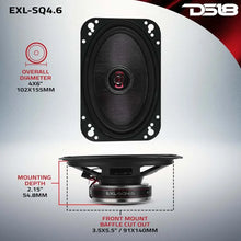 Load image into Gallery viewer, DS18 4x6in 60 Watts RMS 3 ohm 2-Way Coaxial Speakers And Component System w/ Fiberglass Cone - Additional View 7