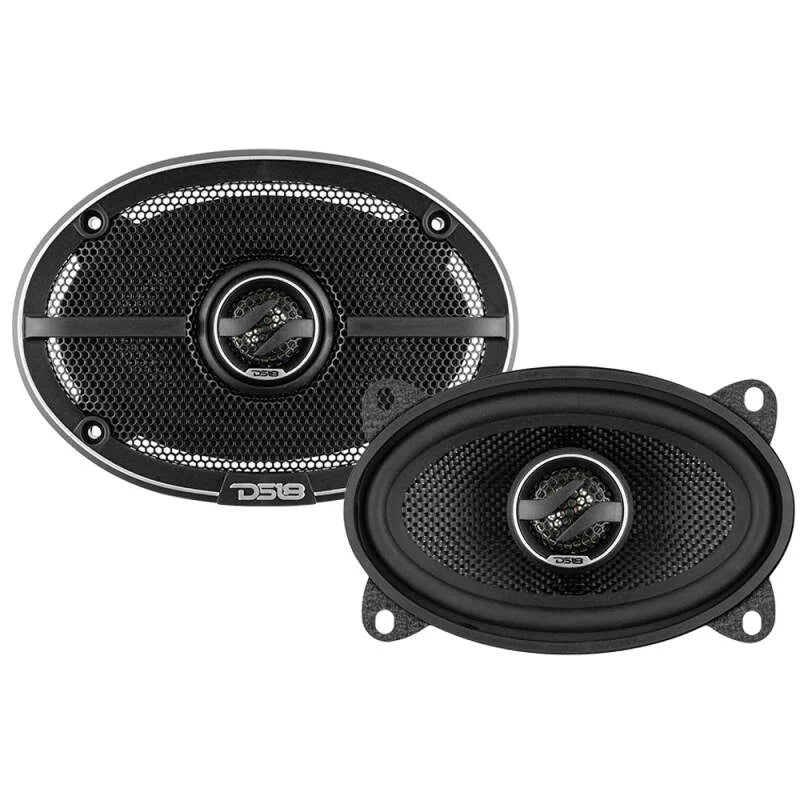 DS18 4x6in 60 Watts RMS 4 ohm 2-Way Coaxial Speaker w/ Kevlar Cones - Back View
