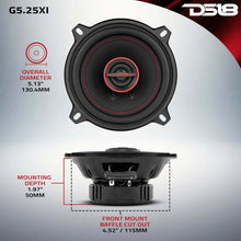 Load image into Gallery viewer, DS18 5.25in 45Watts RMS 4 ohm 2-Way Coaxial Speaker System Universal Fit - Back View