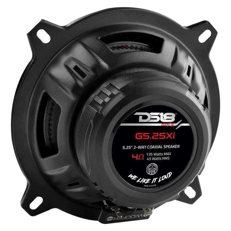 DS18 5.25in 45Watts RMS 4 ohm 2-Way Coaxial Speaker System Universal Fit - Additional View 6