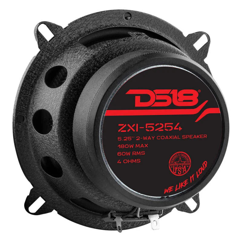 DS18 5.25in 60 Watts RMS 4 ohm 2-Way Coaxial Speaker w/ Kevlar Cones - Back View