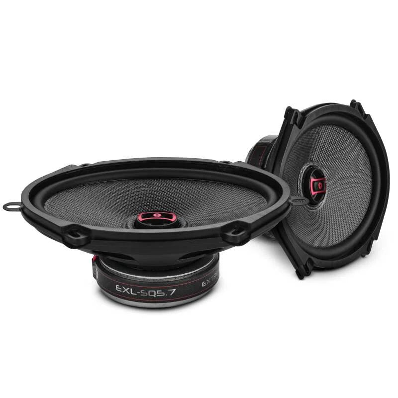 DS18 5x7in 120 Watts RMS 3 ohm 2-Way Coaxial Speakers And Component System w/ Fiberglass Cone - Side View