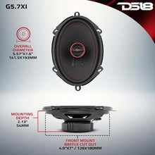 Load image into Gallery viewer, DS18 5x7in 50 Watts RMS 4 ohm 2-Way Coaxial Speaker System Universal Fit - Back View