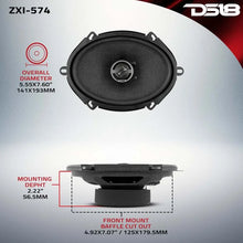 Load image into Gallery viewer, DS18 5x7in 70 Watts RMS 4 ohm 2-Way Coaxial Speaker w/ Kevlar Cones - Back View