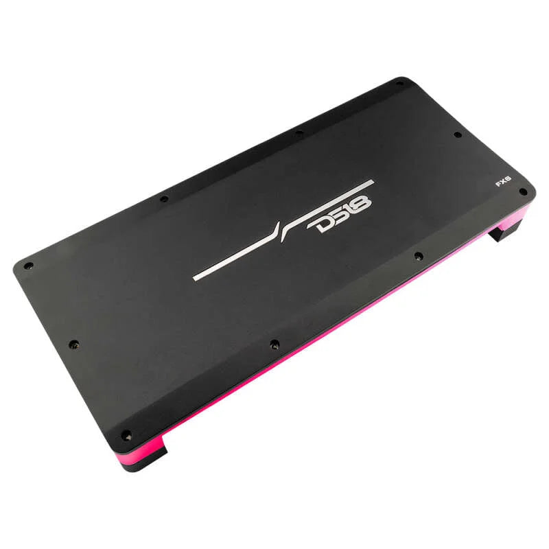 DS18 6-Channel Amp Stereo Full-Range 6 x 180 Watts RMS/4ohm Flush Mount w/ LED Lights - Side View