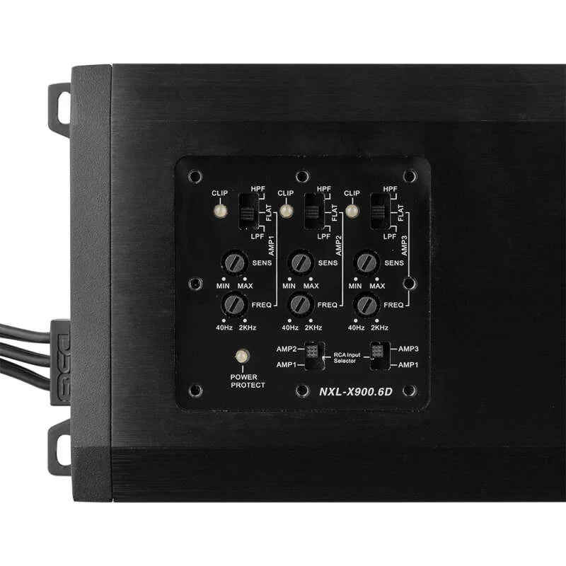 DS18 6-Channel Class-D Amp Full-Range 6 x 150 Watts RMS at4 ohm IP67 Waterproof Rating - Side View