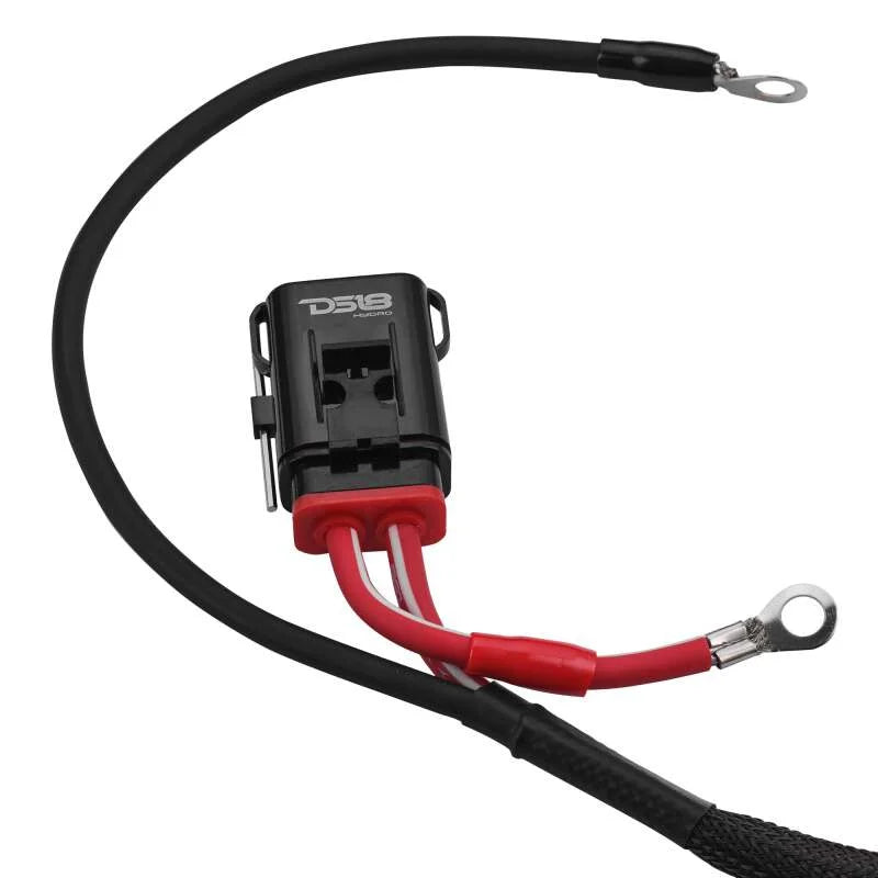DS18 6-GA Water Resistant Fuse Holder 8 Ft of Power and Ground Wires 2 Door UTV - Side View