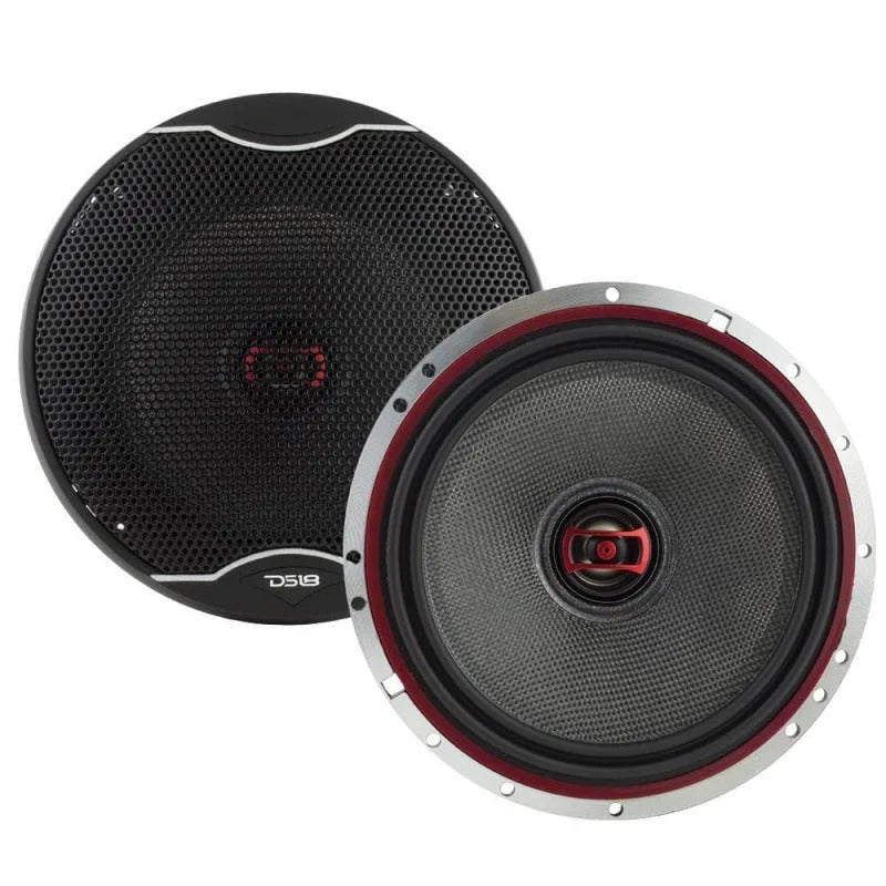 DS18 6.5in 120 Watts RMS 3 ohm 2-Way Coaxial Speakers And Component System w/ Fiberglass Cone - Main Product View