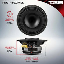 Load image into Gallery viewer, DS18 6.5in 150 Watts RMS 2 ohm Mid-Range Loudspeaker Shallow Grill Included - Additional View 8
