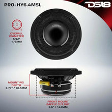 Load image into Gallery viewer, DS18 6.5in 150 Watts RMS 4 ohm Mid-Range Loudspeaker Shallow Grill Included - Additional View 7