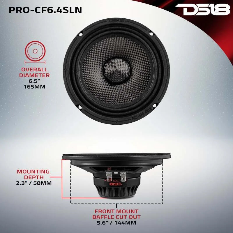 DS18 6.5in 150 Watts RMS 4 ohm Mid-Range Loudspeaker Neodymium Shallow - Additional View 7