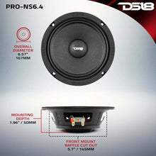 Load image into Gallery viewer, DS18 6.5in 150 Watts RMS 4 ohm Neodymium Shallow Full Range Loudspeaker - Main Product View