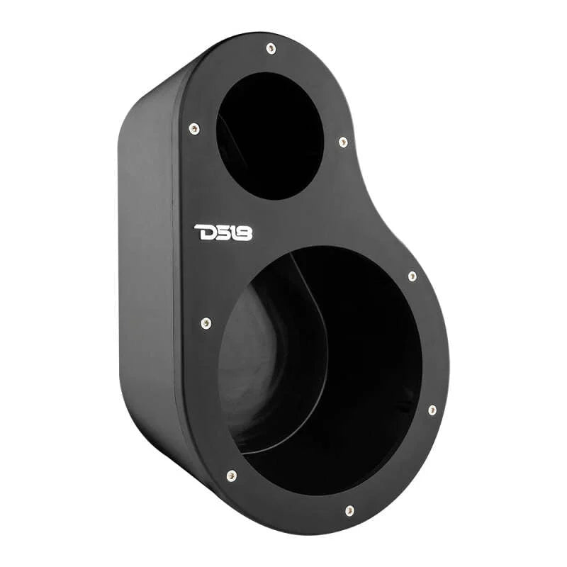 DS18 6.5in 2-Way Speaker Pods Fits 2x 6.5in Speakers 2x 3.78in Tweeters Speakers Not Included - Back View