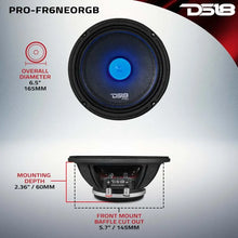 Load image into Gallery viewer, DS18 6.5in 225 Watts RMS 4 ohm Neodymium Full Range Loudspeaker RGB Bullet Loudspeaker - Additional View 6