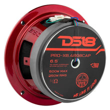 Load image into Gallery viewer, DS18 6.5in 250 Watts RMS 4 ohm Mid-Range Loudspeaker w/ RGB Dust Cap - Installation View