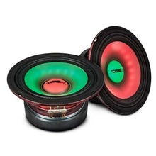 Load image into Gallery viewer, DS18 6.5in 250 Watts RMS 4ohm Mid Range Loudspeaker w/Translucent Dust Cap and Cone w/RGB LED Lights - Side View