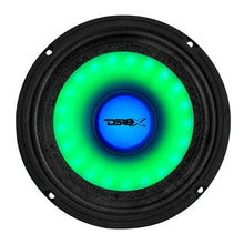 Load image into Gallery viewer, DS18 6.5in 250 Watts RMS 4ohm Mid Range Loudspeaker w/Translucent Dust Cap and Cone w/RGB LED Lights - Additional View 5