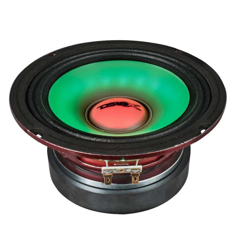 DS18 6.5in 250 Watts RMS 4ohm Mid Range Loudspeaker w/Translucent Dust Cap and Cone w/RGB LED Lights - Additional View 9