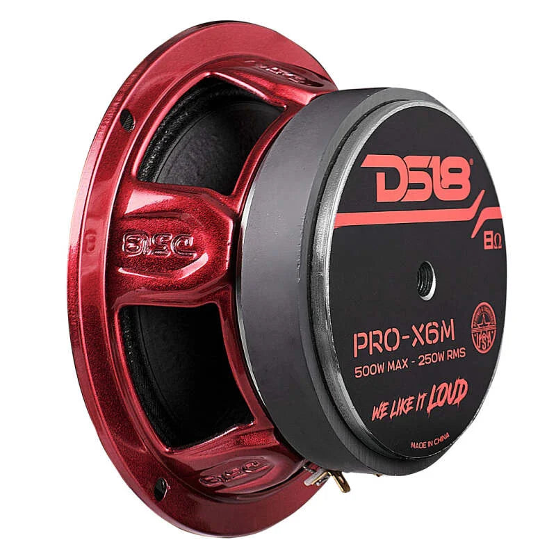 DS18 6.5in 250 Watts RMS 8 ohm Mid-Range Loudspeaker - Side View