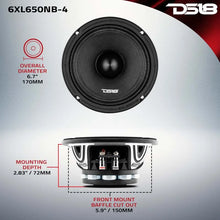 Load image into Gallery viewer, DS18 6.5in 325 Watts RMS 4 ohm Neodymium Bullet Mid-Range Loudspeakers - Additional View 7