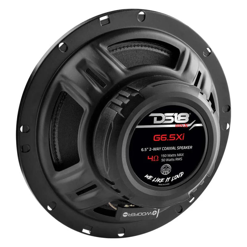 DS18 6.5in 50Watts RMS 4 ohm 2-Way Coaxial Speaker System Universal Fit - Side View