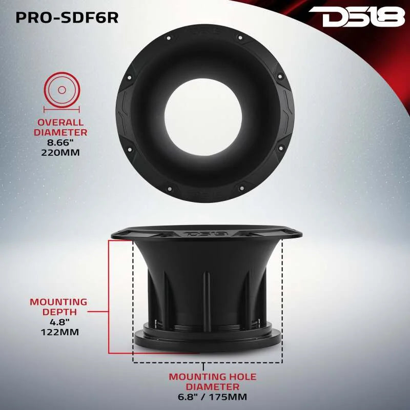 DS18 6.5in Bolt On Round Loudspeaker Horn Diffuser - Additional View 9