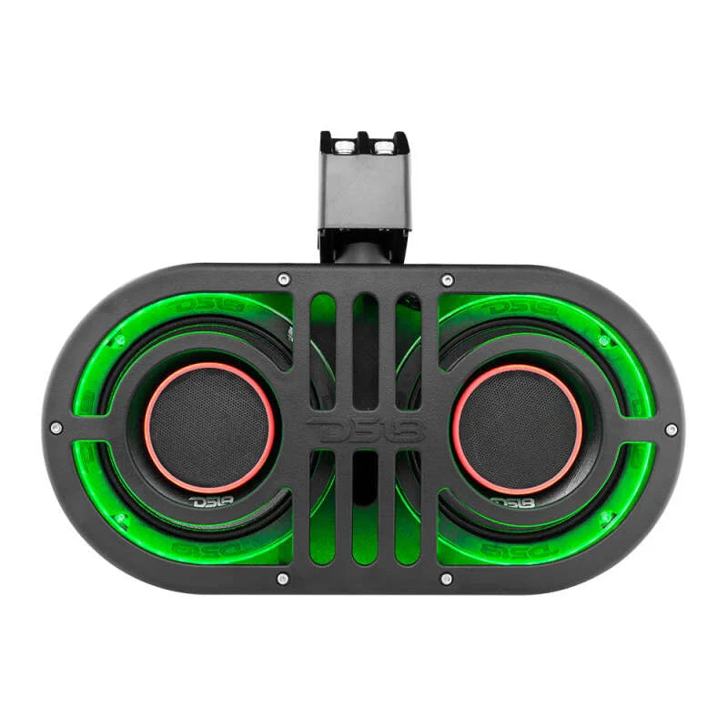 DS18 6.5in Rollcage Soundbar Loaded Built In RGB LED Lights 450 Watts RMS 2x PRO-HY6.4B Included - Side View