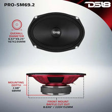 Load image into Gallery viewer, DS18 6x9in 250 Watts RMS 2 ohm Mid-Range Loudspeaker Shallow - Additional View 7