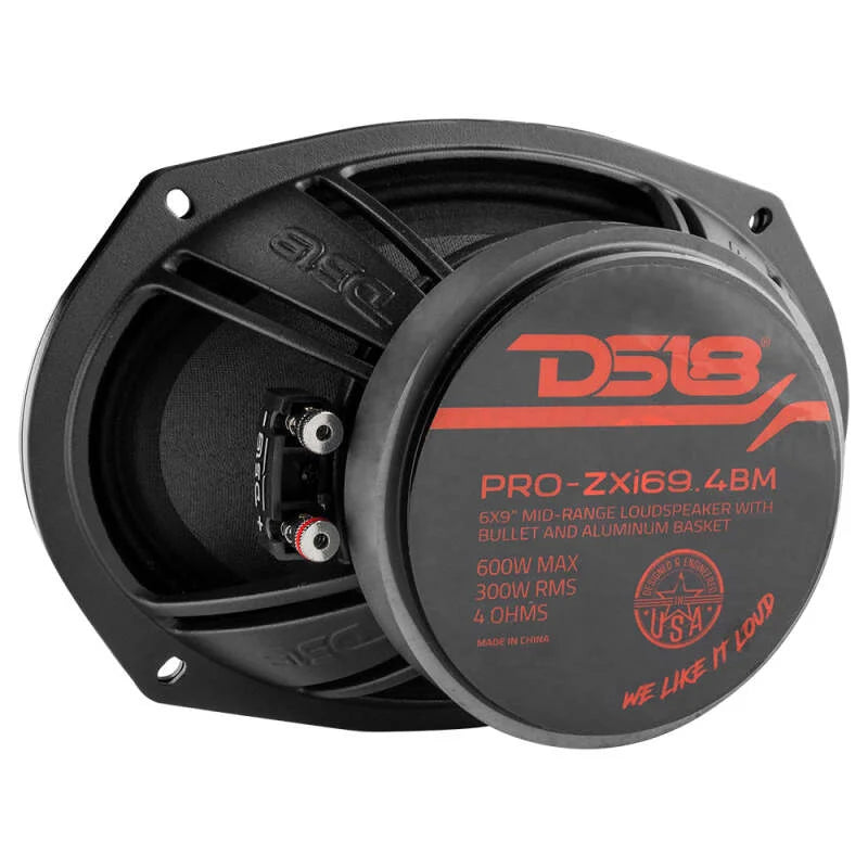 DS18 6x9in 300 Watts RMS 4 ohm Neodymium and Ferrite Magnet Bullet Mid-Range Loudspeaker - Installation View