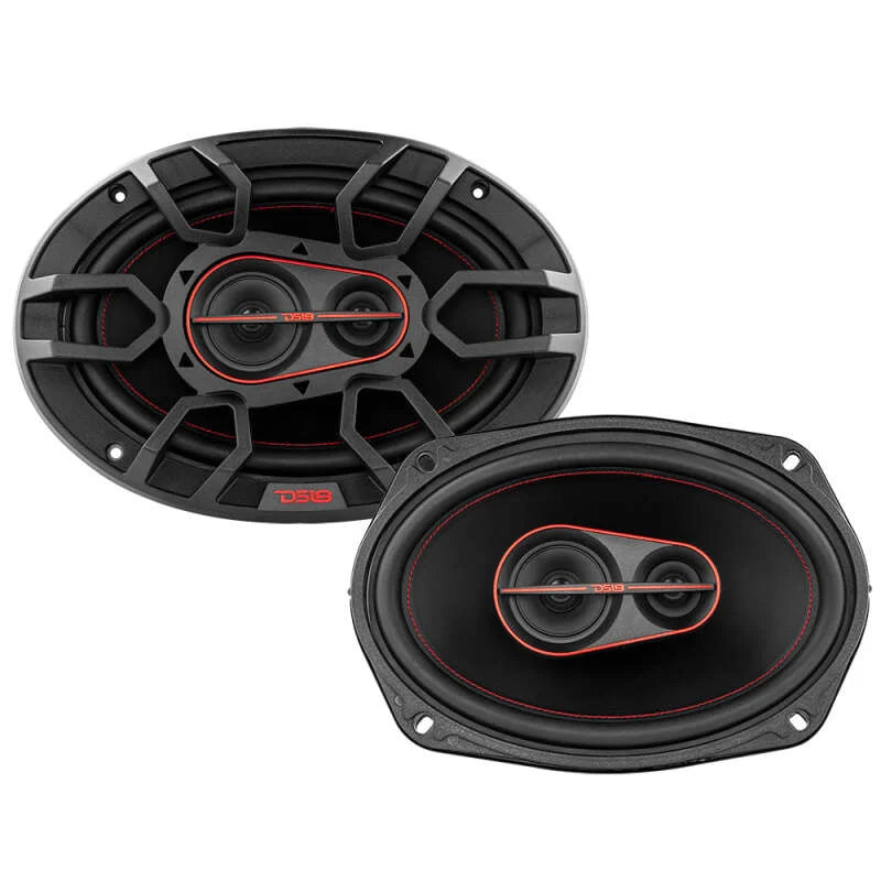 DS18 6x9in 60 Watts RMS 4 ohm 3-Way Coaxial Speaker System Universal Fit - Side View