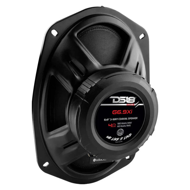 DS18 6x9in 60 Watts RMS 4 ohm 3-Way Coaxial Speaker System Universal Fit - Additional View 5