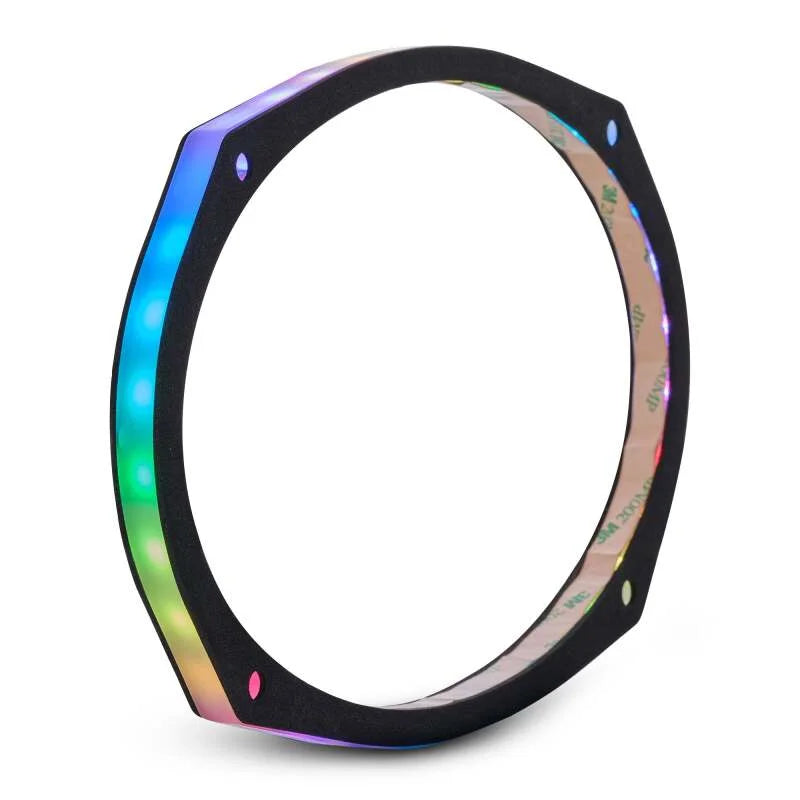 DS18 6x9in Digital LED Speaker Ring w/ Digital LED lights 1/2in Spacer Depth - Side View