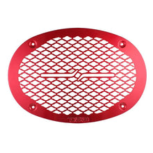 Load image into Gallery viewer, DS18 6x9in Speaker Grill Shallow- Red - Installation View