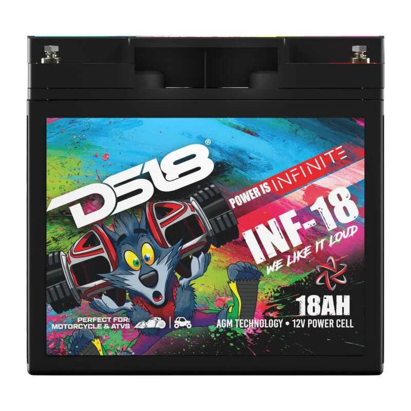 DS18 750 Watts 18 AH Infinite AGM Power Cell Battery - Back View