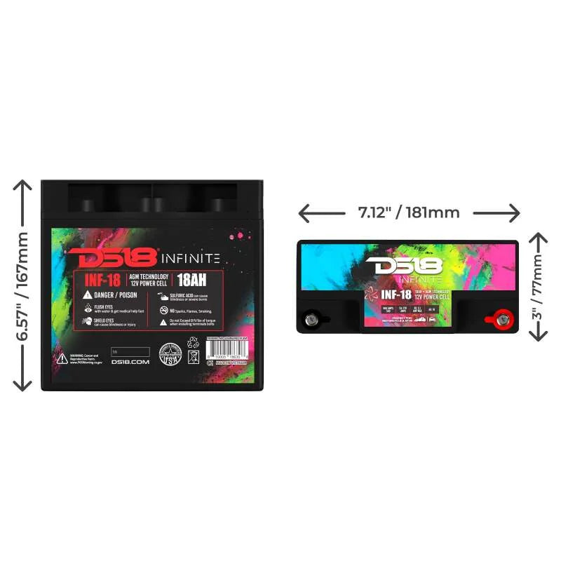 DS18 750 Watts 18 AH Infinite AGM Power Cell Battery - Additional View 6