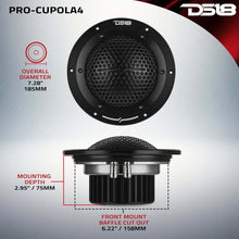 Load image into Gallery viewer, DS18 7in 400 Watts RMS 4 ohm Neodymium Mid-Range Tuned Closed-End Chamber Loudspeakers - Additional View 6