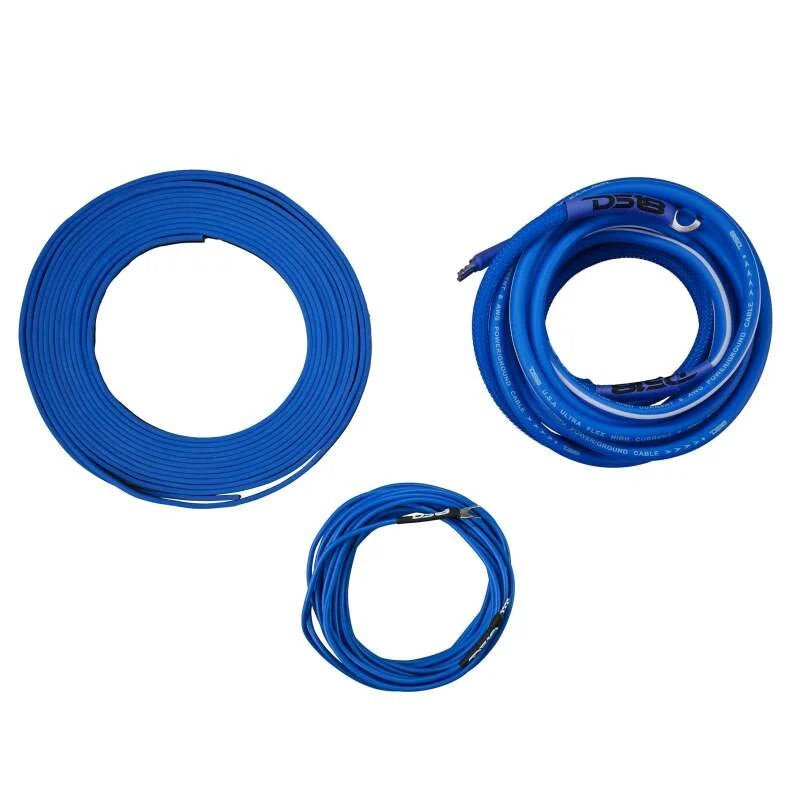 DS18 8-GA Amplifier Install Kit Advance- Blue - Side View