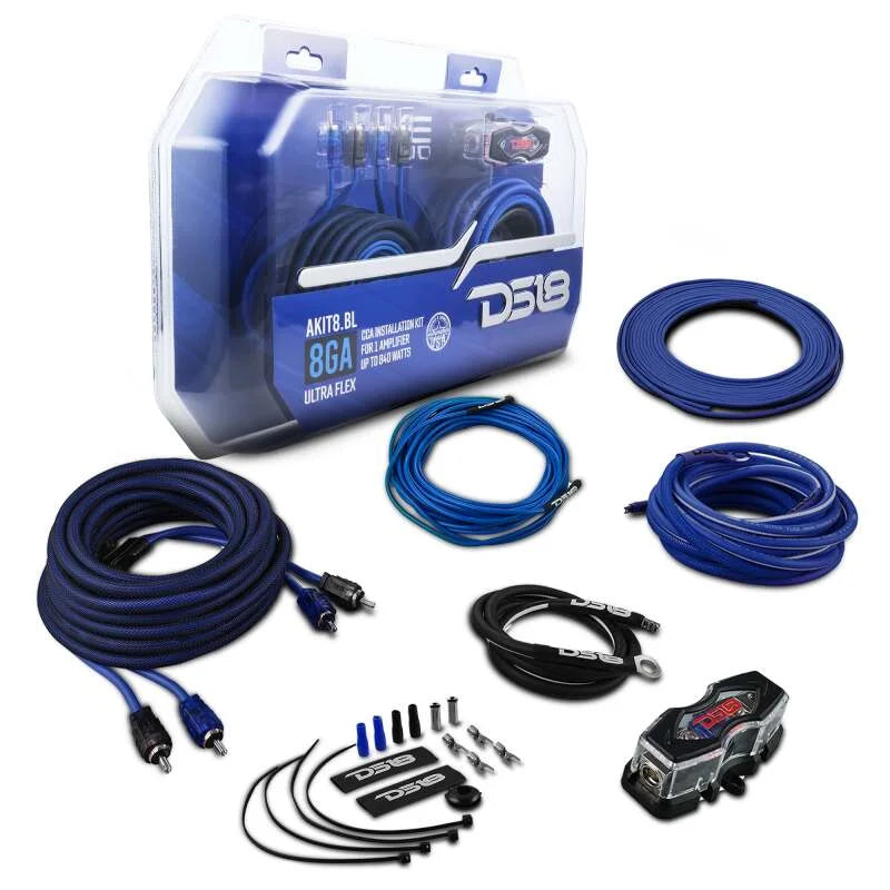 DS18 8-GA Amplifier Install Kit Advance- Blue - Additional View 6