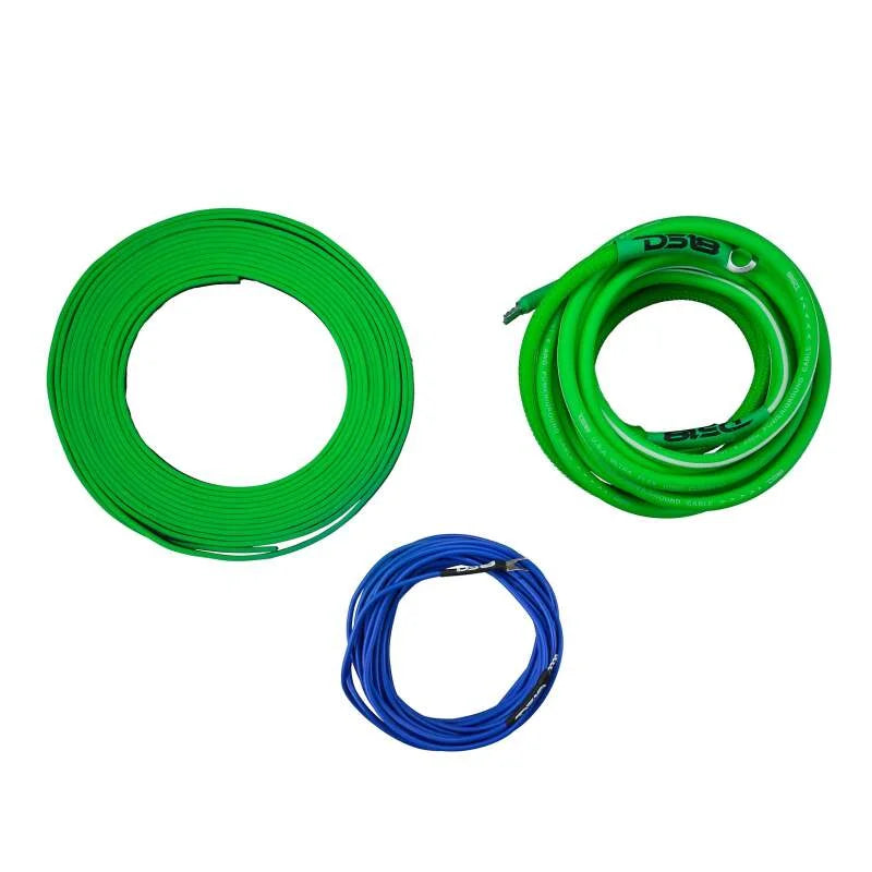 DS18 8-GA Amplifier Install Kit Advance- Green - Side View