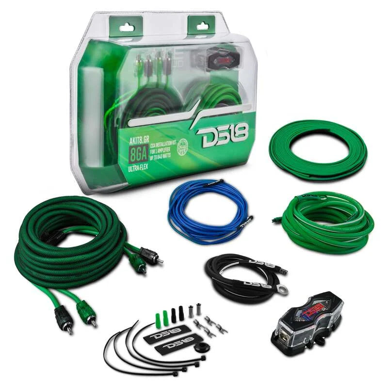 DS18 8-GA Amplifier Install Kit Advance- Green - Additional View 6
