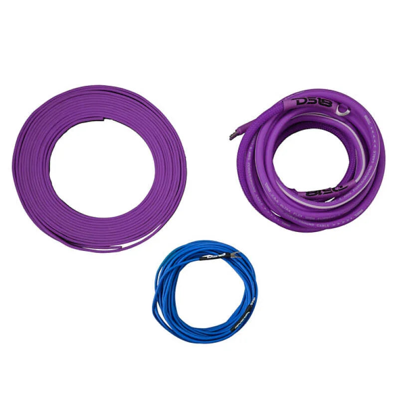 DS18 8-GA Amplifier Install Kit Advance- Purple - Side View