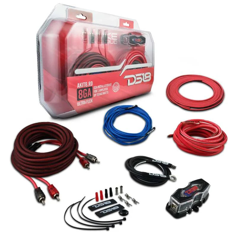 DS18 8-GA Amplifier Install Kit Advance- Red - Additional View 5