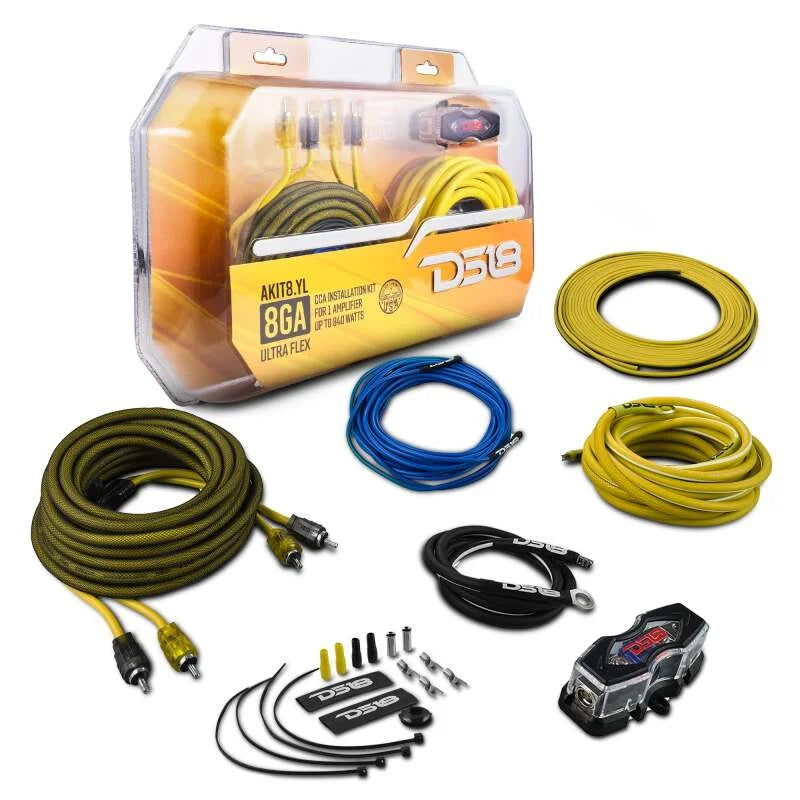DS18 8-GA Amplifier Install Kit Advance- Yellow - Additional View 5